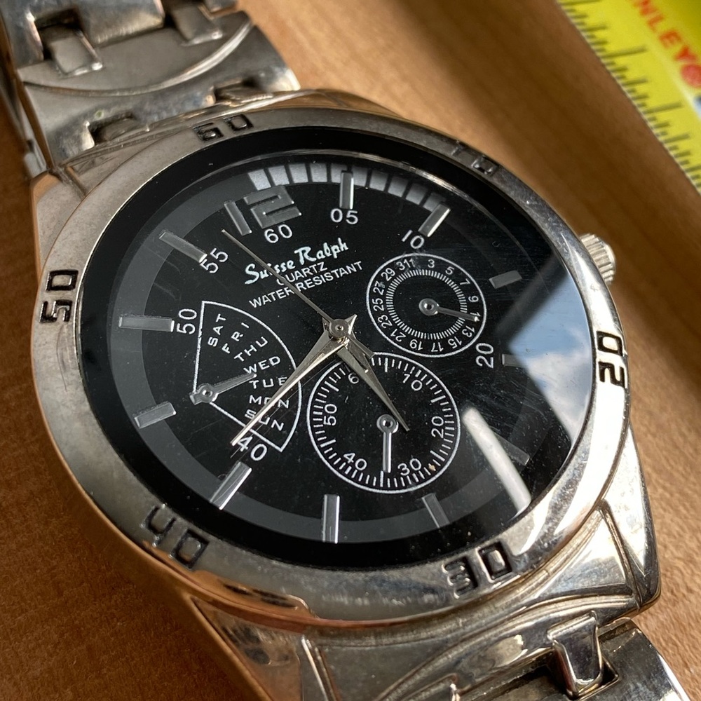 Suisse Ralph Quartz Movement Back Water Resistant Stainless Steel Watch